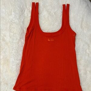 Orange Ribbed Tank Top - Ugg